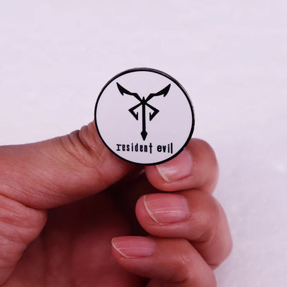 Resident Evil Logo Enamel Pin Video Game Badge