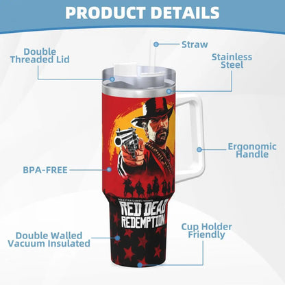 Red Dead Redemption 2 Portable Stainless Steel Thermal Drink Cups