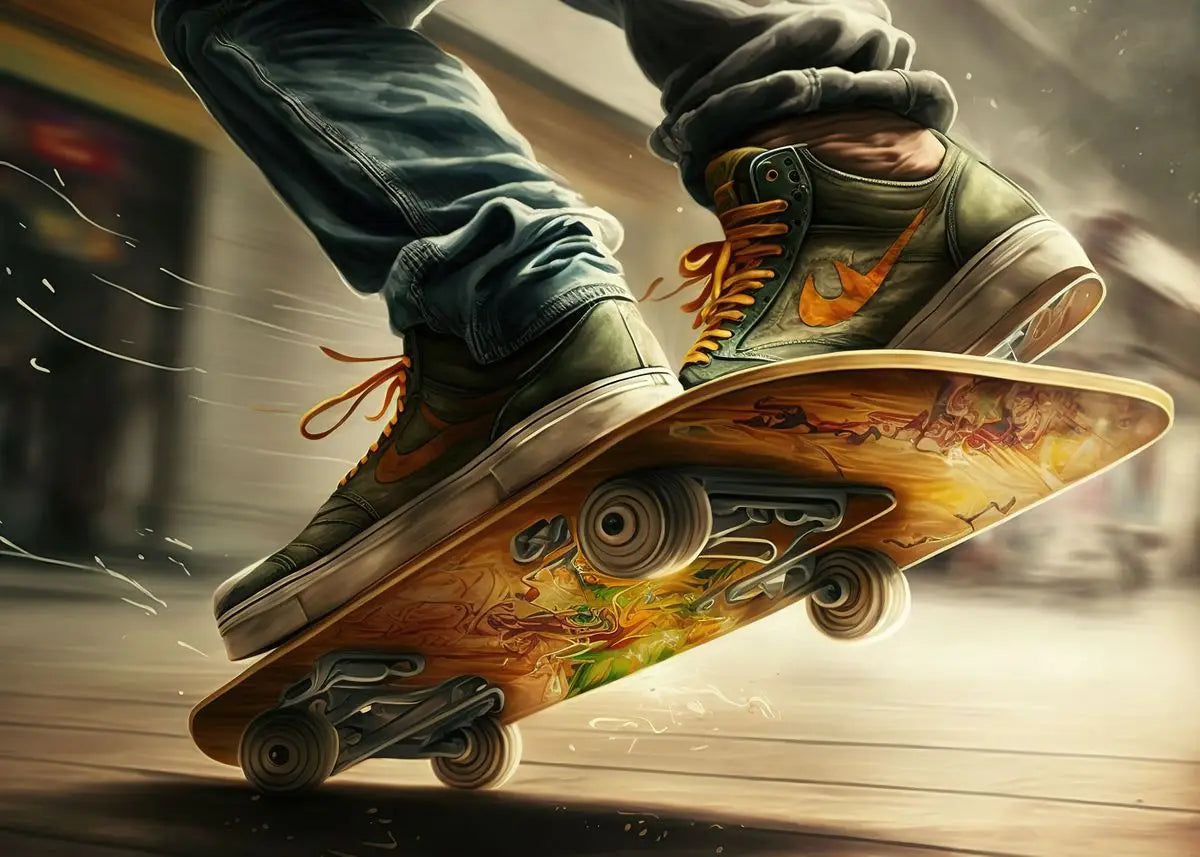 Popular & Artistic Skateboard Posters - 8 / 30X40cm Unframed Available at 2Fast2See.co