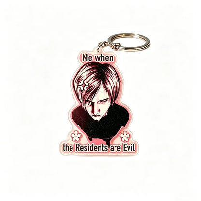 Leon S Kennedy Acrylic Charm Resident Evil Game Merch