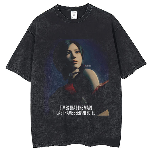 Resident Evil Ada Wong Character Inspired Retro Tshirt