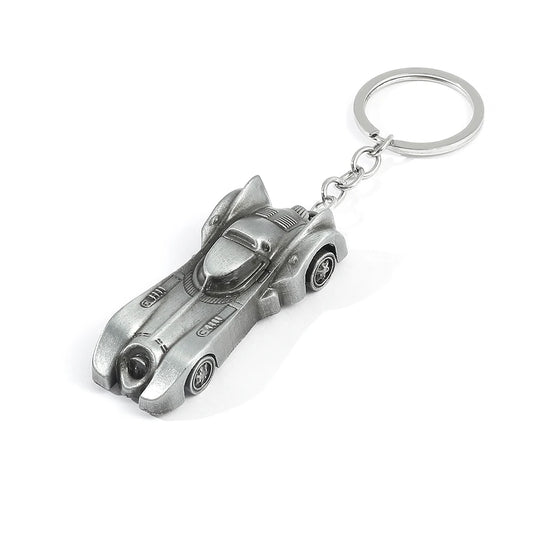 Batman Classic Vintage Silver Batmobile Keychain - Silver Available at 2Fast2See.co