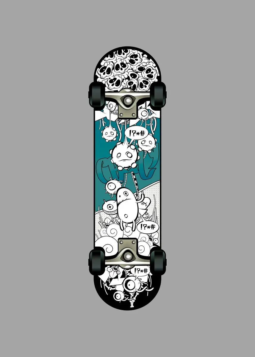 Popular & Artistic Skateboard Posters - 11 / 30X40cm Unframed Available at 2Fast2See.co