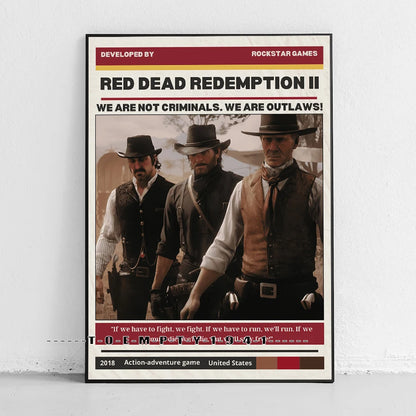 Red Dead Redemption 2 Video Game Poster