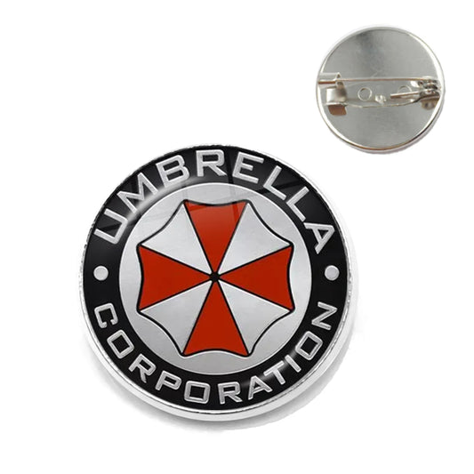 Resident Evil Umbrella Corporation Metal Brooches