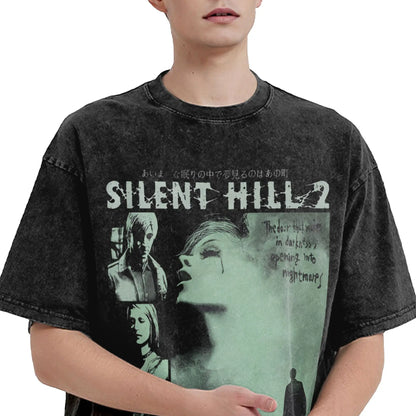 Silent Hill 2 Game Graphic TShirt Summer Vintage Cotton Tee