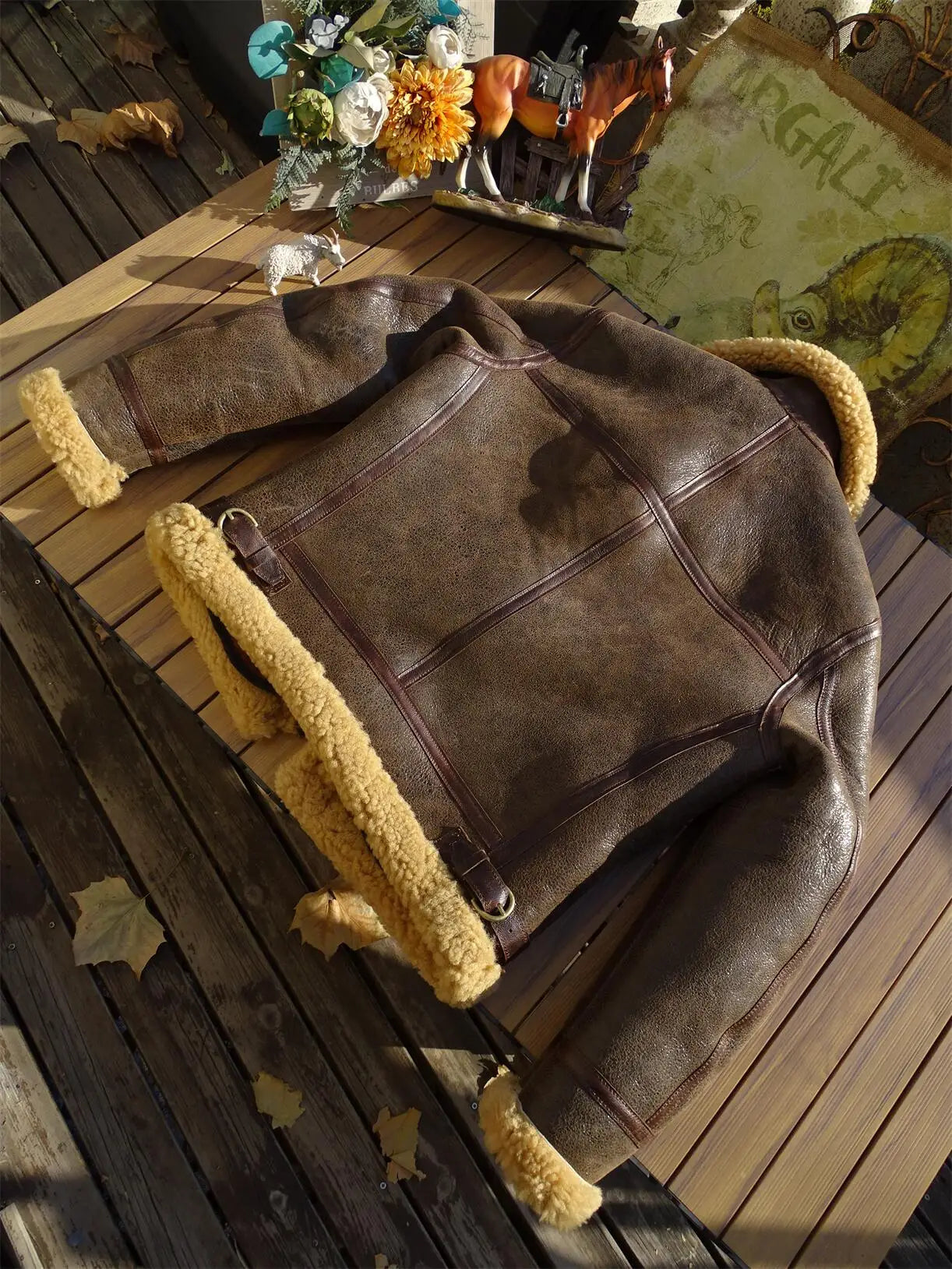 Resident Evil Leon S. Kennedy Custom Leather Sheep Jacket