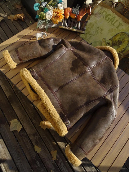 Resident Evil Leon S. Kennedy Custom Leather Sheep Jacket