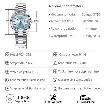 PAGANI DESIGN Luxury Men's Watch 2024 New Mechanical Automatic - Available at 2Fast2See.co