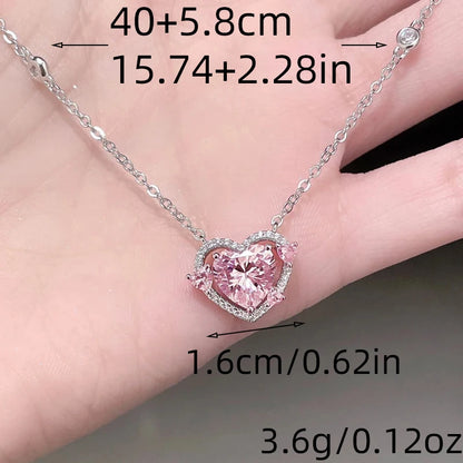 Aesthetic Red Heart Necklaces for Women Premium Jewelry Gifts