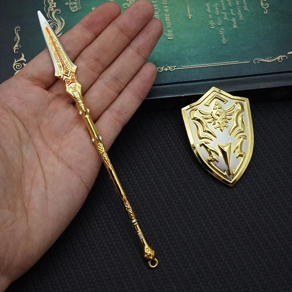 God of War 5 Ragnarok Keychain Kratos Draupnir Spear with Shield 18cm - Available at 2Fast2See.co