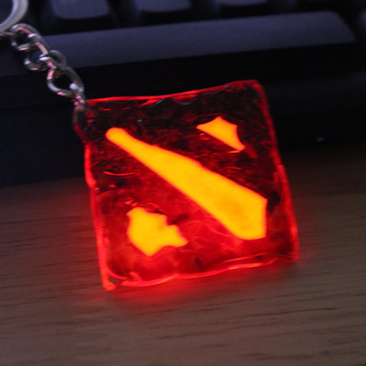 Dota 2 Logo Pendant Glowing Keychain