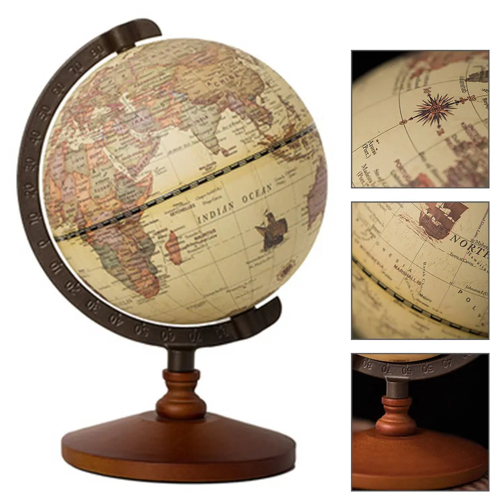 Retro Wooden Base World Map - Available at 2Fast2See.co