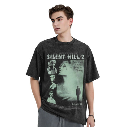 Silent Hill 2 Game Graphic TShirt Summer Vintage Cotton Tee