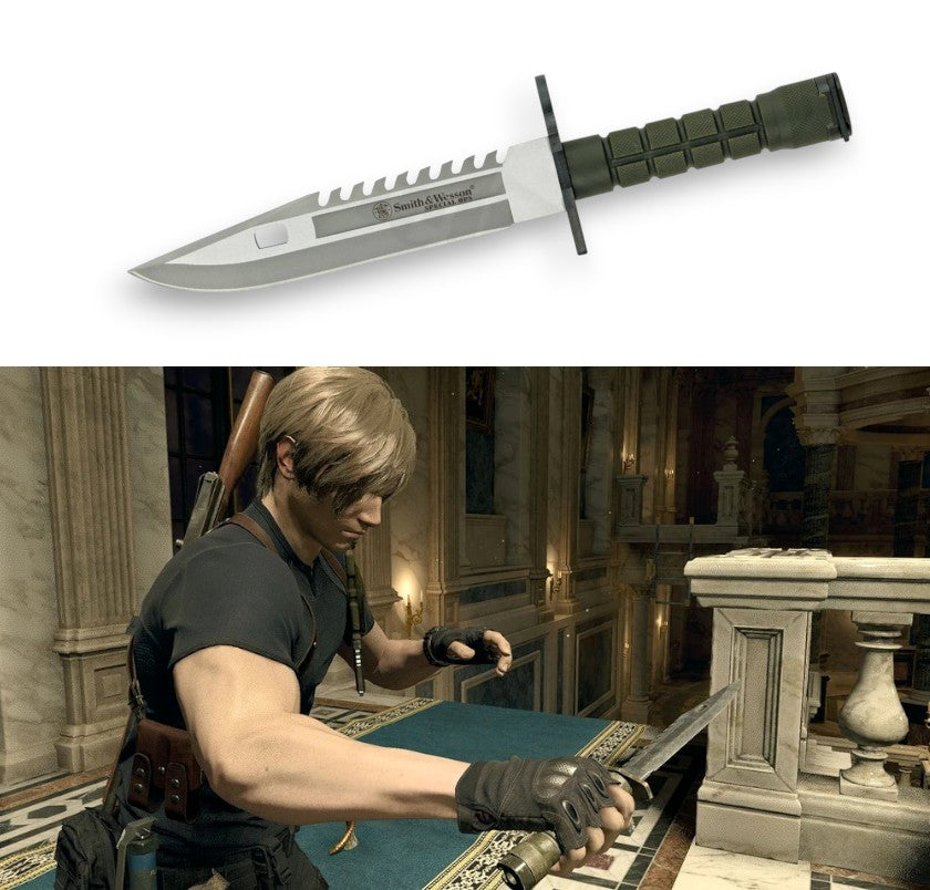 Resident Evil 4 Original Stainless Steel Leon's Melee Knife Weapon M9 Military Knife