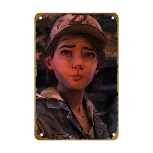 The Walking Dead: The Final Season Clementine Vintage Metal Sign