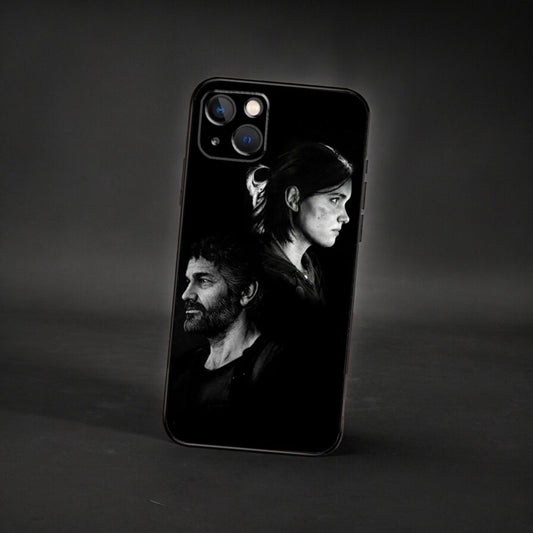 The Last of Us Joel & Ellie Black and White iPhone Case