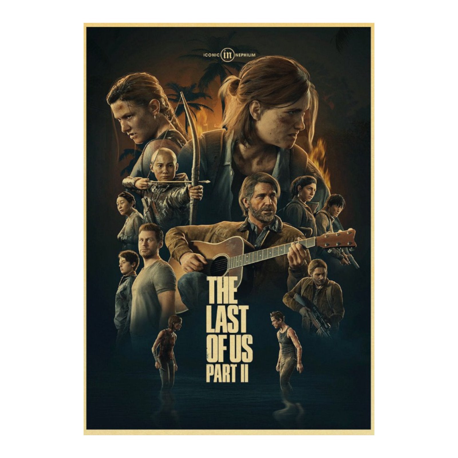 The Last of Us Characters Tribute Retro Poster - Available at 2Fast2See.co