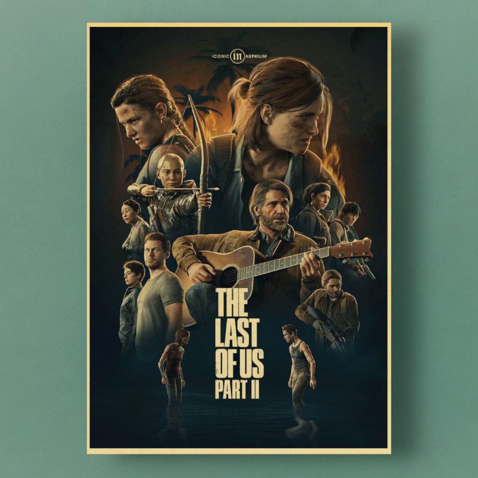 The Last of Us Characters Tribute Retro Poster - Available at 2Fast2See.co