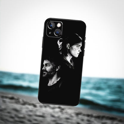 The Last of Us Joel & Ellie Black and White iPhone Case