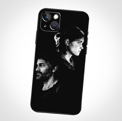 The Last of Us Joel & Ellie Black and White iPhone Case