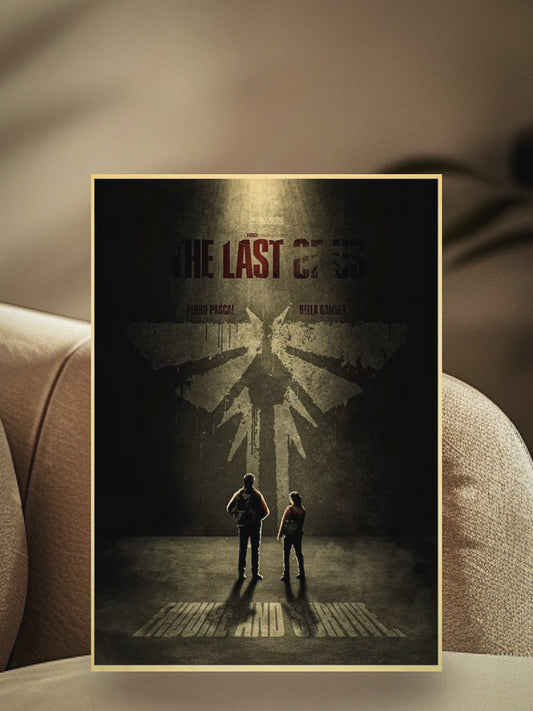 The Last of Us Endure and Survive Pedro and Bella Retro Poster - 20X30cm Available at 2Fast2See.co