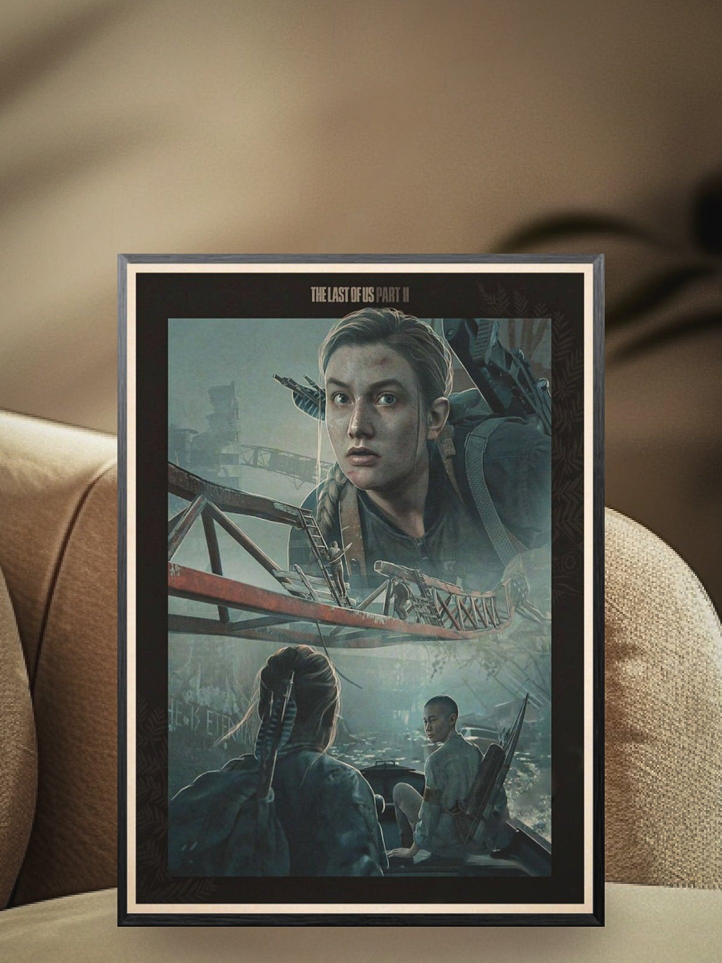 The Last of Us Cinematic Abby x Lev Vintage Poster