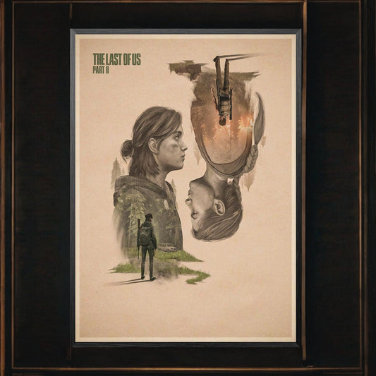 The Last of Us Part II Ellie x Abby Vintage Poster