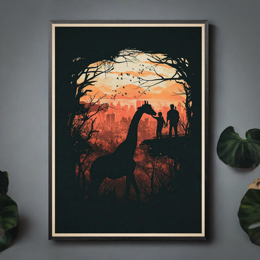 The Last of Us Aesthetic Giraffe Scene Poster Vintage Paper