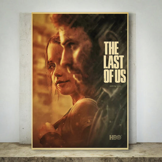 The Last of Us HBO Ellie and Joel Retro Poster