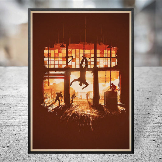 The Last of Us Joel Trap Scene Vintage Poster