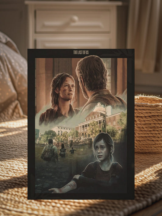 The Last of Us Cinematic Tess & Joel Vintage Poster
