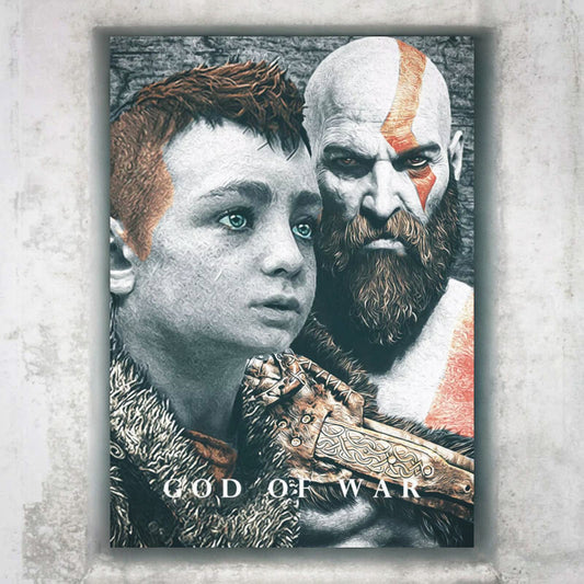 God of War Kratos and Atreus Inspired Poster