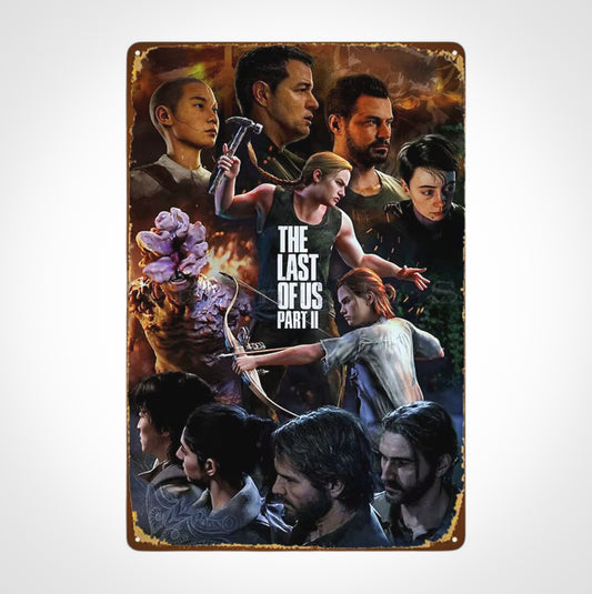 The Last of Us All Characters Inspired Metal Wall Sign Decoration