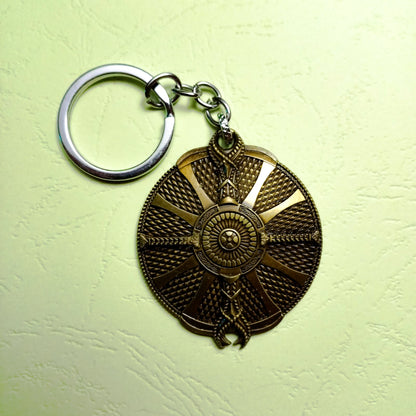 God of War Ragnarok - Kratos Gold Guardian Shield Keychain