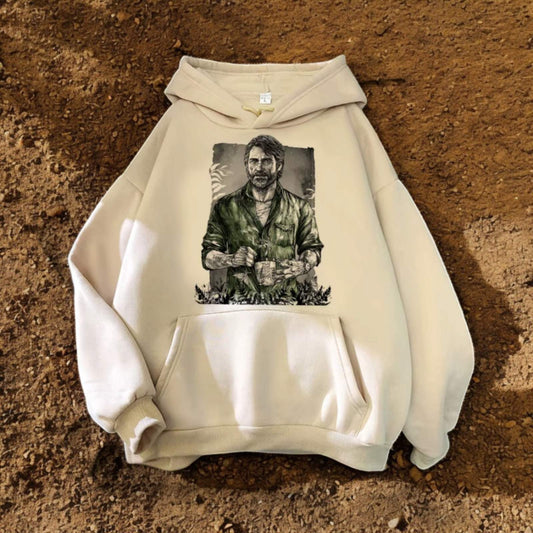 The Last of Us Joel Miller Inspired Cotton Casual Hoodie Khaki