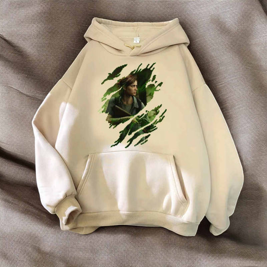 The Last of Us Ellie Cotton Casual Hoodie Khaki