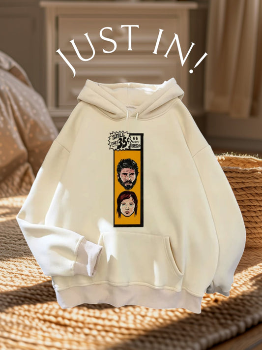 The Last of Us Joel Ellie Retro Comic Design Hoodie - XS Available at 2Fast2See.co