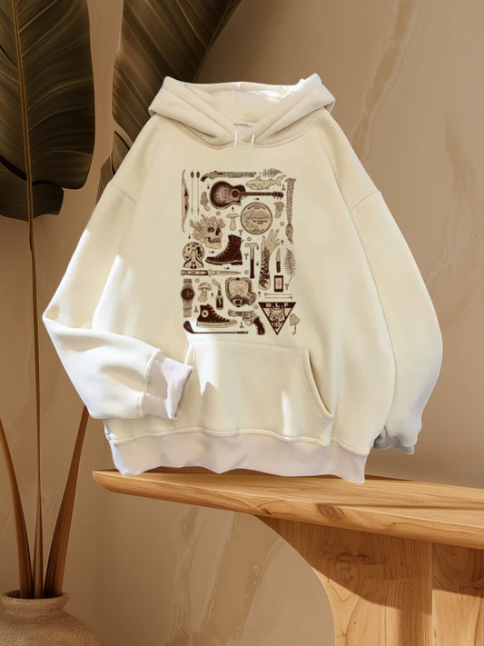The Last of Us Aesthetic Design Hoodie Khaki