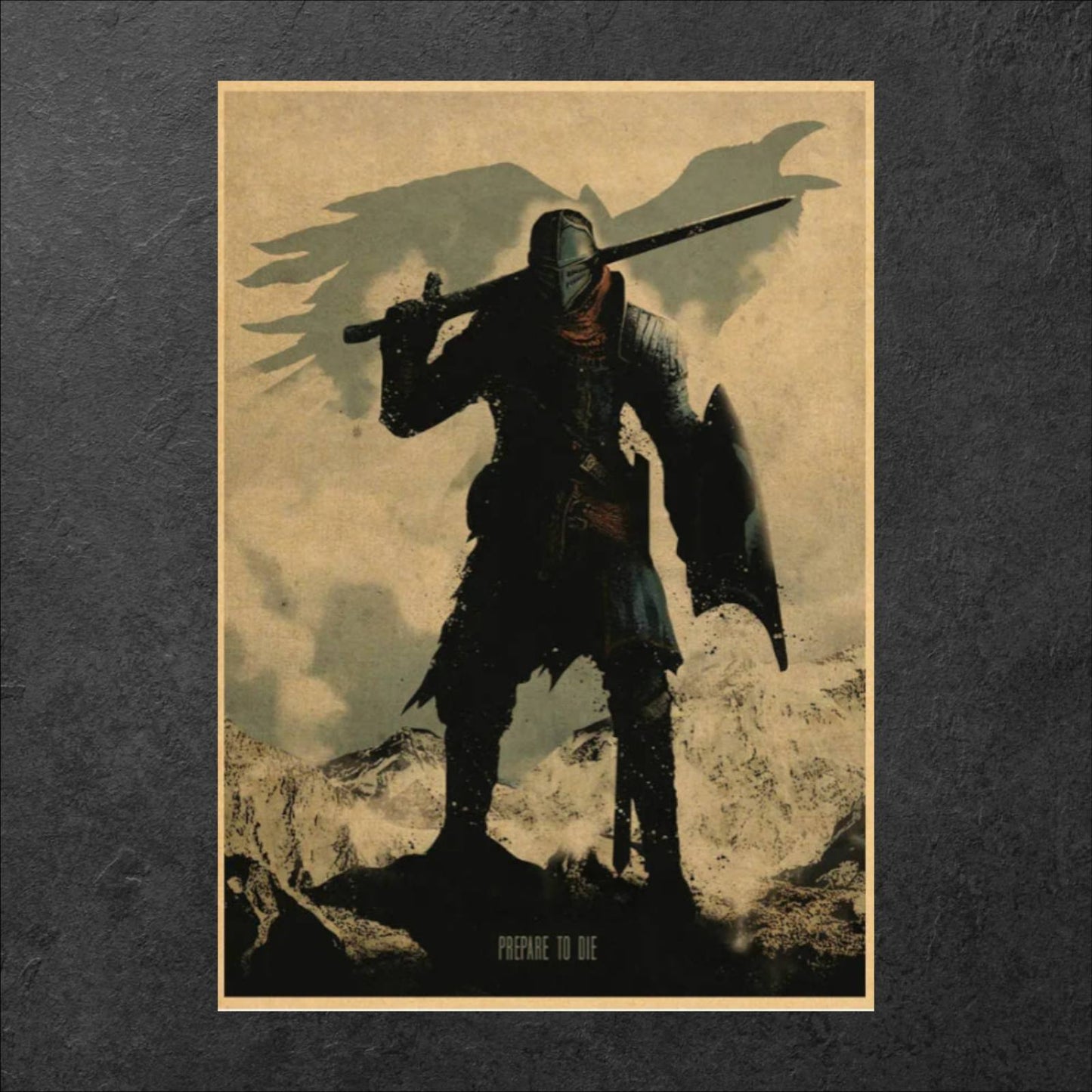 Dark Souls Video Game Prepare To Die Vintage Poster