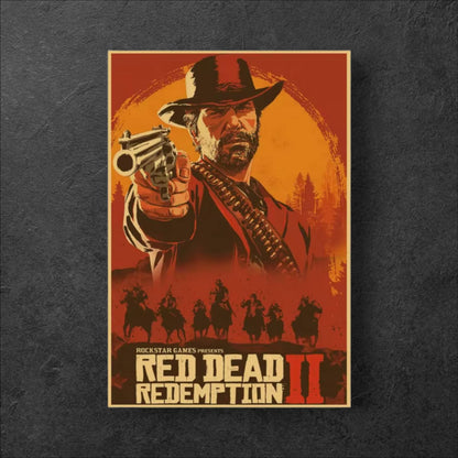 Red Dead Redemption 2 Arthur Morgan Classic Game Poster