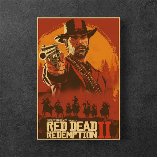 Red Dead Redemption 2 Arthur Morgan Classic Game Poster