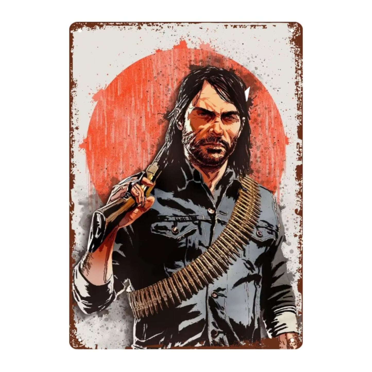 Red Dead Redemption 2 John Marston Vintage Garage Metal Sign