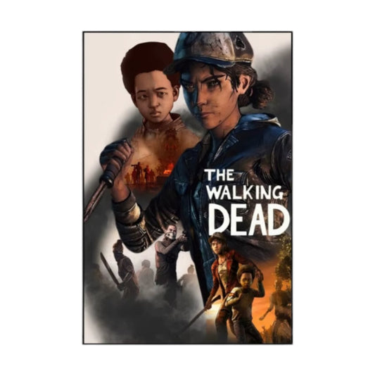 The Walking Dead Clementine and AJ Vintage Retro Poster