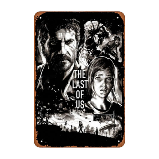 The Last Of Us Joel And Ellie Metal Poster Vintage Retro Metal Sign