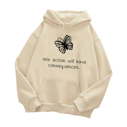 Life Is Strange This Action Will Have Concequences Khaki Hoodie