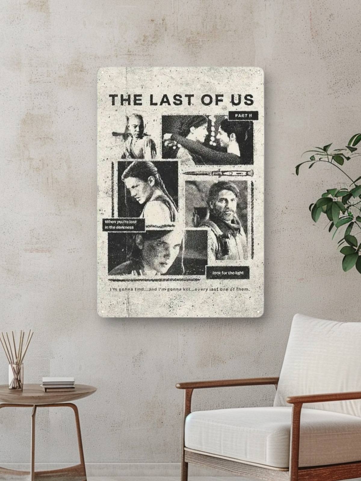 The Last Of Us Characters Design Metal Sign