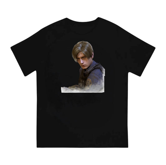 Resident Evil Leon Kennedy Tshirt 100% Cotton Short Sleeve Tee