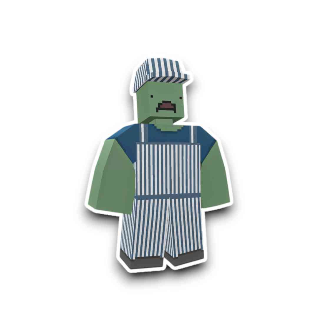 Unturned Video Game Survival  Engineer Zombie Sticker
