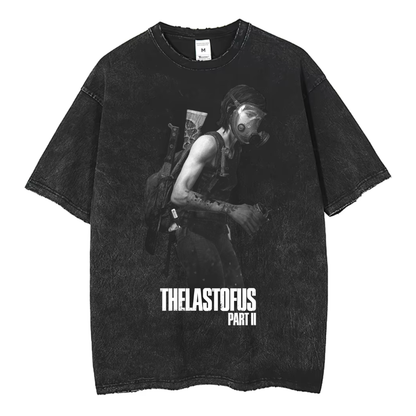 The Last of Us Part II Ellie Williams Masked Washed Vintage Tshirt
